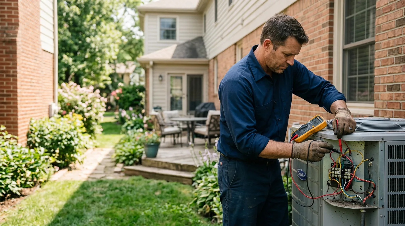 HVAC technician working near Glenwood, IN
